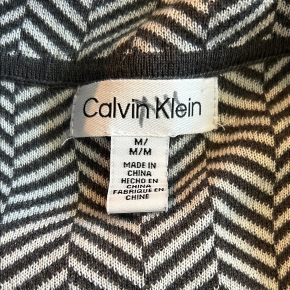 Calvin Klein Monochrome Chevron Cowl Neck Sweater - Picture 6 of 8